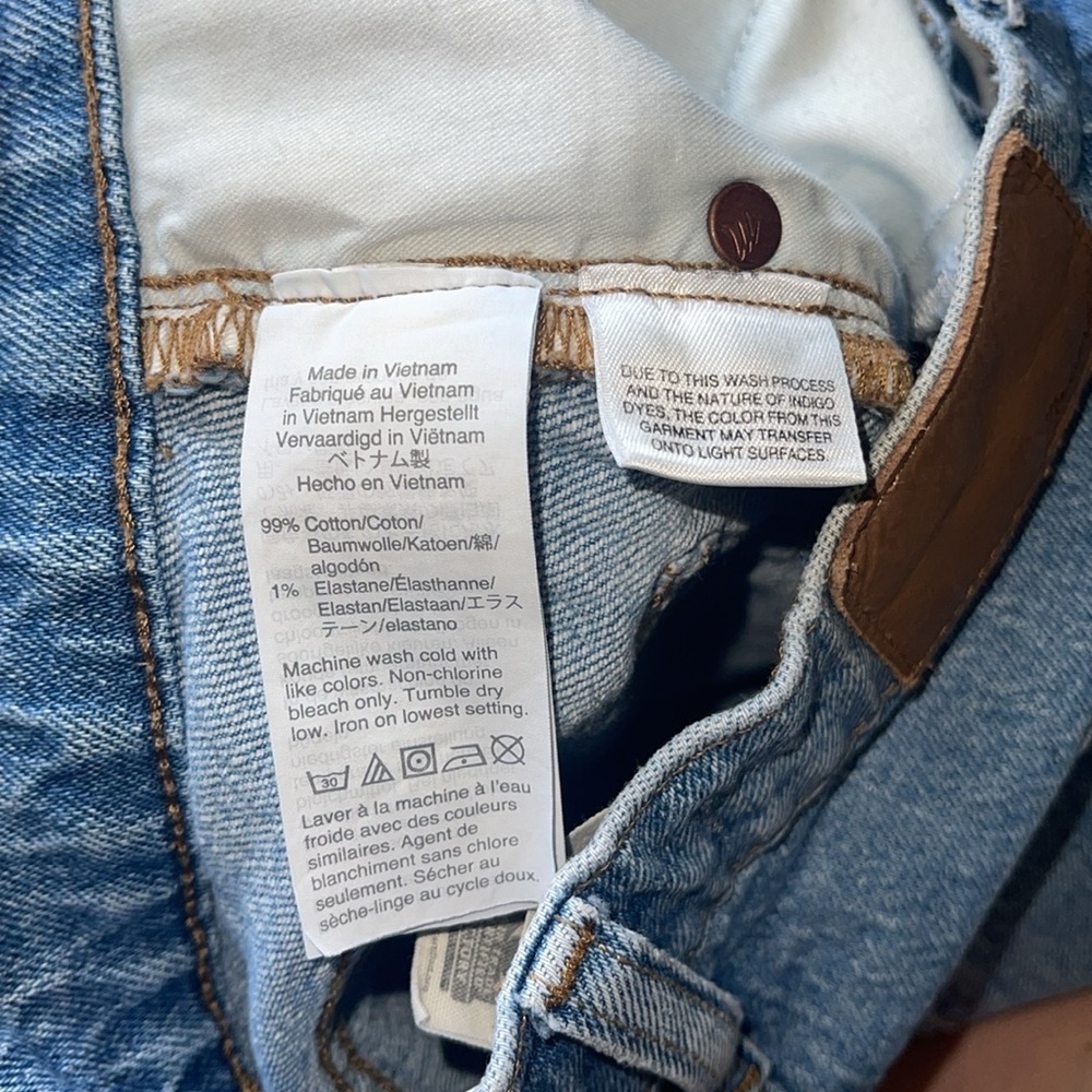 Madewell the perfect vintage Jean denim size 24 petite frayed hem straight leg - Picture 4 of 10
